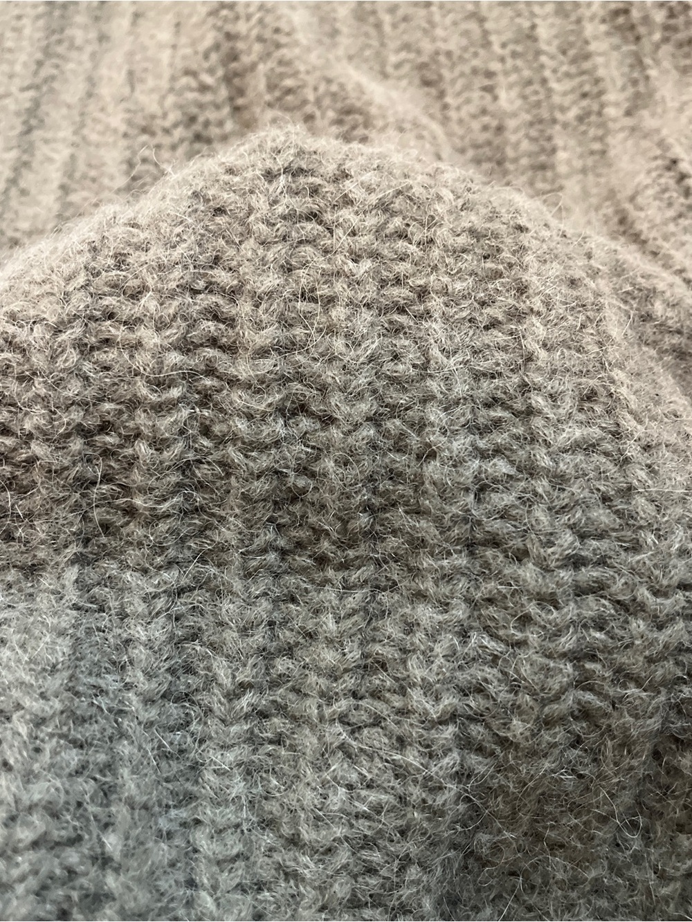 Sézane Basile Alpaca Wool Cardigan XL Olive Green Puff Sleeve Cozy Knit - Picture 9 of 12